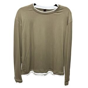 NWOT-L-Dazy Mock Layered Long Sleeve Tee